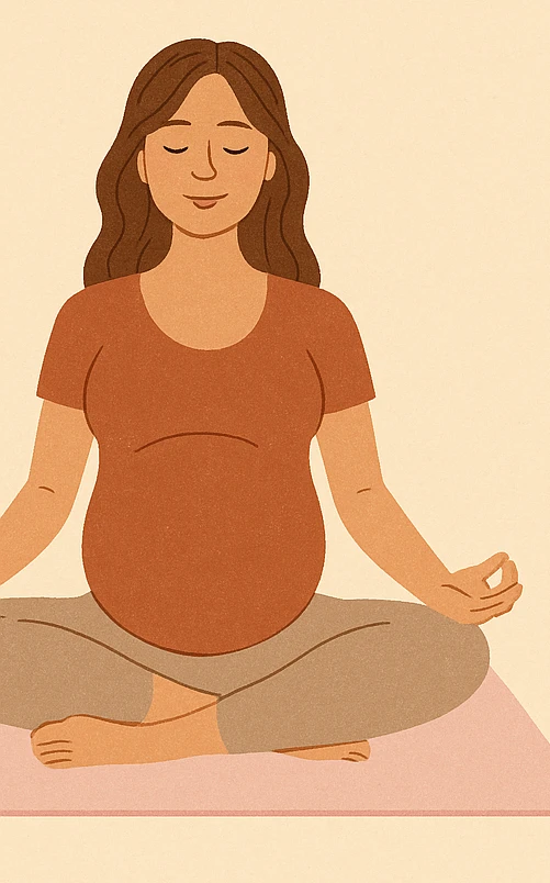Illustration pour Cours de yoga prénatal et postnatal